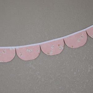 pink scalloped butterfly bunting