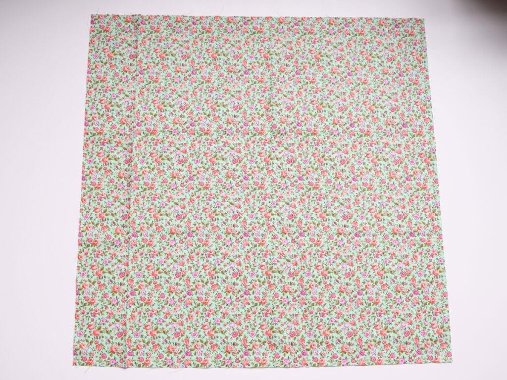 square of floral fabric
