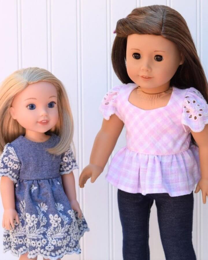 Dolls in handmade clothes